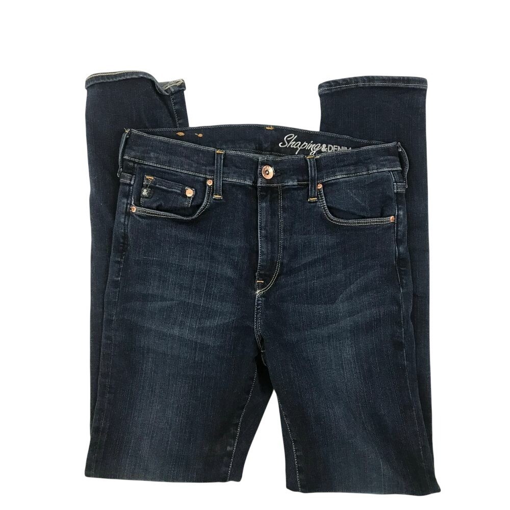 HM Shaping Denim Skinny Jeans Womens 30/30 Regular Waist Dark Wash Blue 5 Pocket